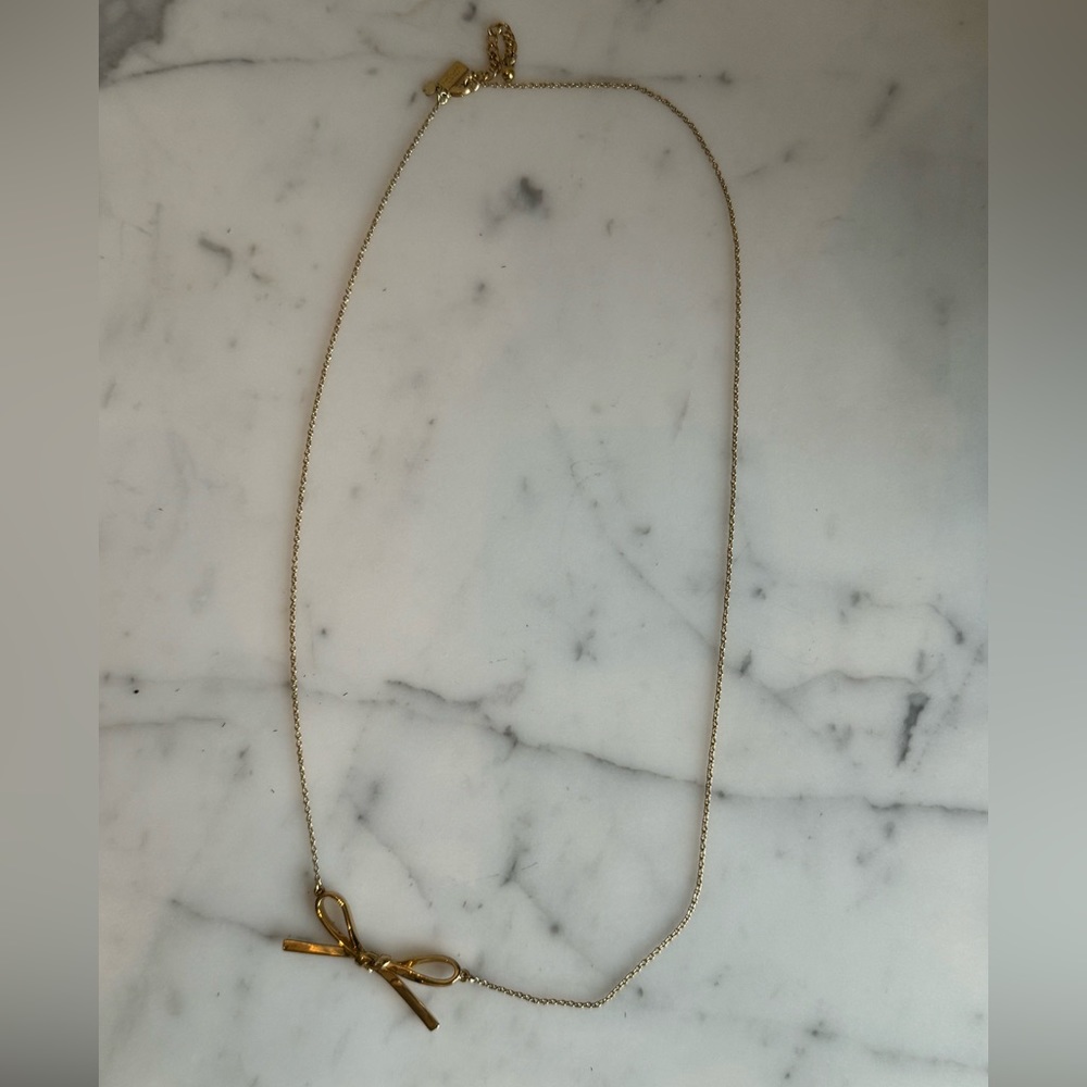 Kate Spade Bow Necklace - Gold Plated